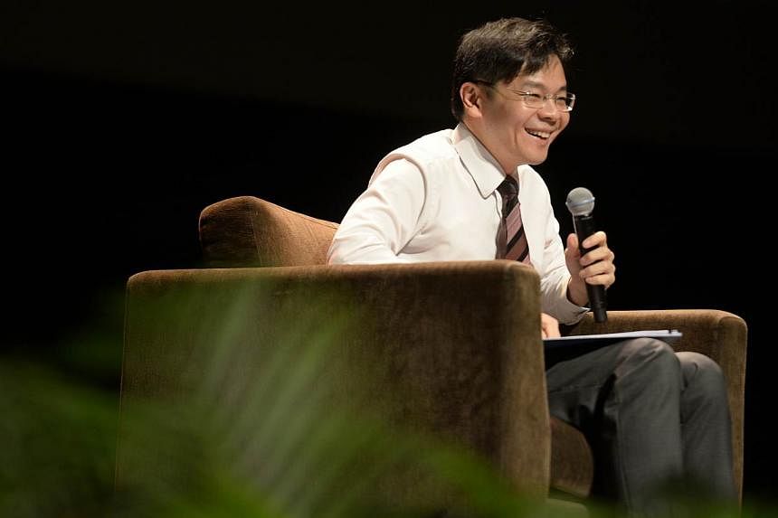 Minister for Culture, Community and Youth and Second Minister for Communications and Information Lawrence Wong speaking at the Pre-University Seminar 2015 held at the University Cultural Centre on June 2, 2015.&nbsp;-- ST PHOTO:&nbsp;MARK CHEONG