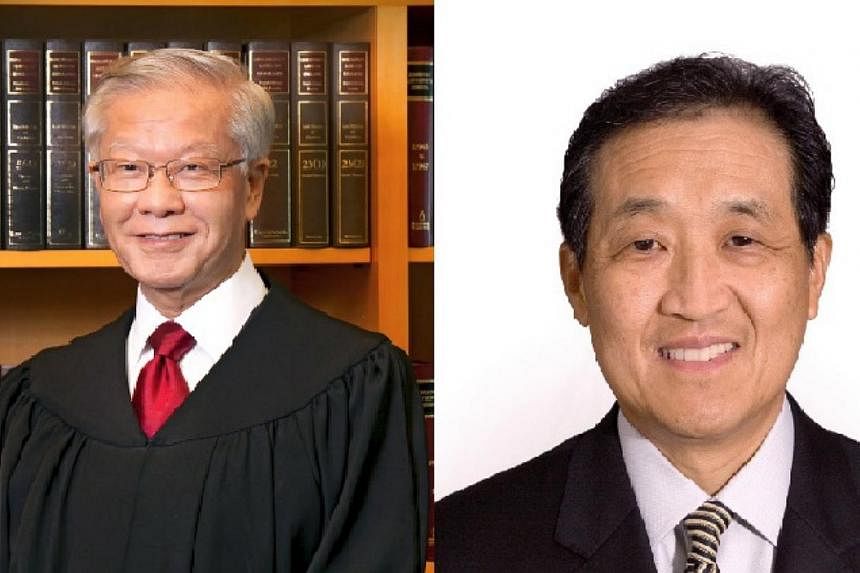The National University of Singapore (NUS) announced the appointment of Mr Chan Sek Keong (left) and Mr Stephen Lee Ching Yen as pro-chancellors on Tuesday, June 2, 2015. -- PHOTOS: NUS, COURTESY OF MR STEPHEN LEE