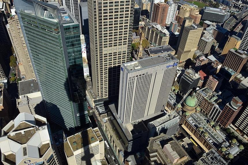 A view of the Central Business District of Sydney from the Sydney Tower on May 5, 2015. -- PHOTO: AFP