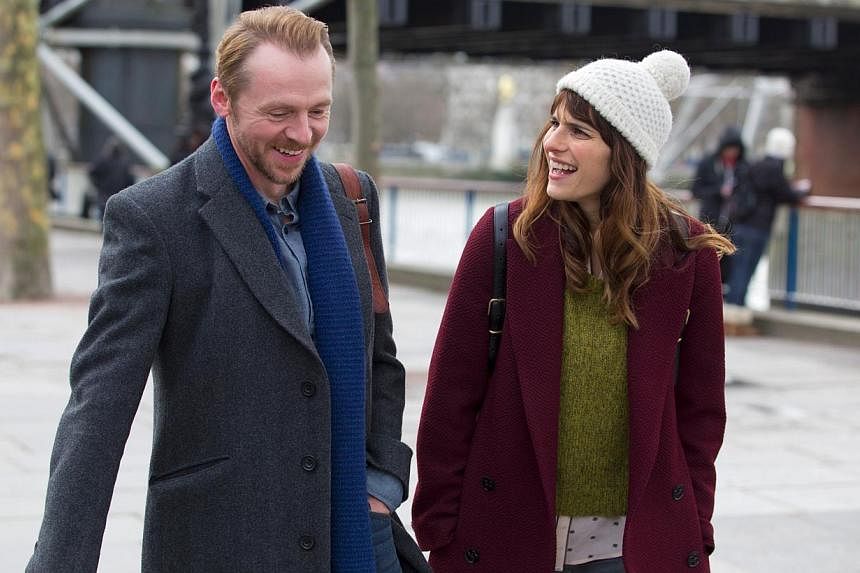 Simon Pegg as the not-so-handsome but likable divorced guy and Lake Bell is his endearing but gawky blind date in Man Up. -- PHOTO: SHAW ORGANISATION