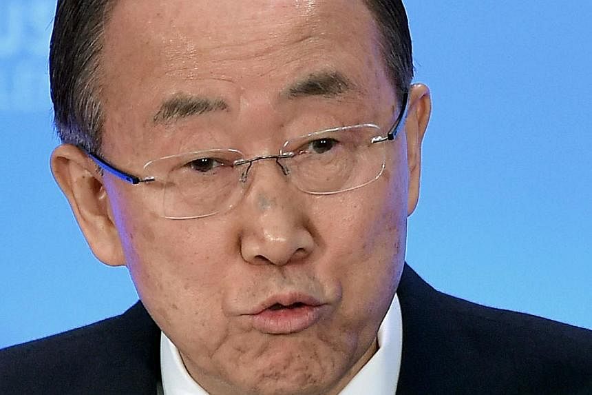 UN chief Ban Ki-moon moved to set up an independent external review of how the United Nations handled allegations of sexual abuse of children by French and African troops in the Central African Republic. -- PHOTO: AFP