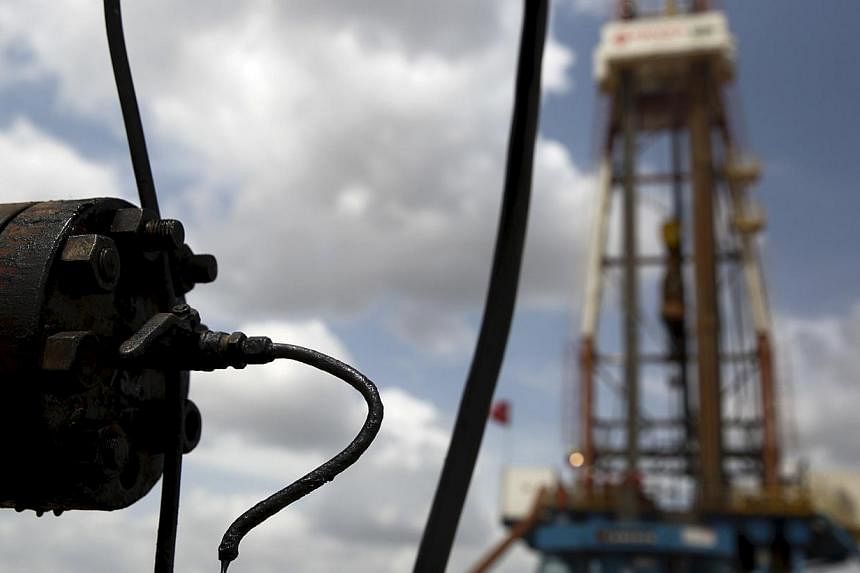 Crude oil drips from a valve at an oil well operated in Venezuela. Oil ministers from Iraq, Venezuela and Angola said in Vienna this week that a price of US$75 or US$80 a barrel could be just fine. -- PHOTO: REUTERS