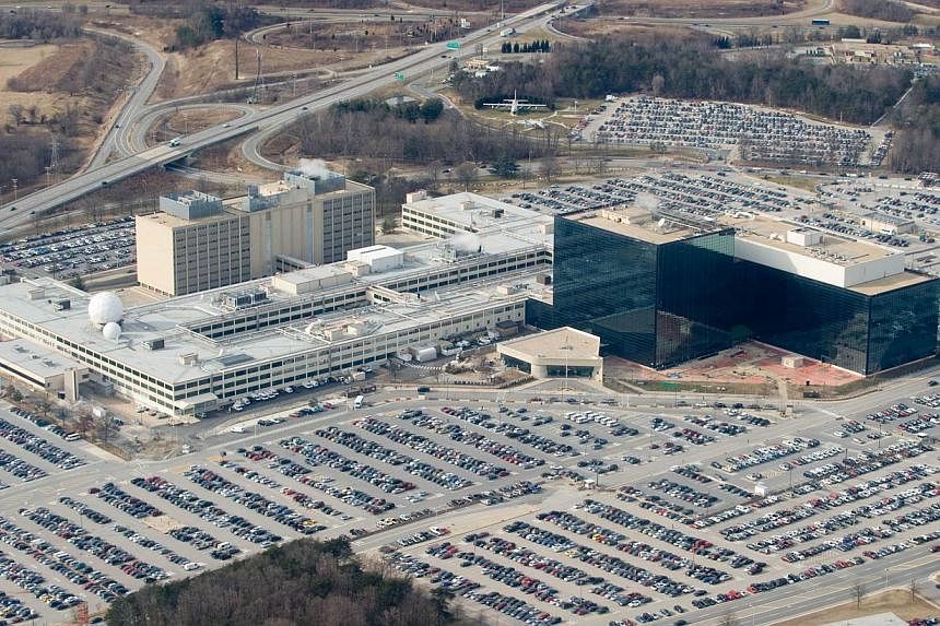 The National Security Agency (NSA) headquarters at Fort Meade, Maryland, in 2010. Documents leaked by Edward Snowden show that the US has widened the NSA's warrantless surveillance of Americans' international Internet traffic in the hunt for hackers.