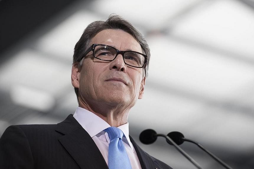 Former Texas Governor Rick Perry announced on Thursday he will pursue the Republican presidential nomination again in 2016, seeking redemption for a fumbled White House bid in 2012 and adding to a crowded field of conservative candidates. -- PHOTO: B