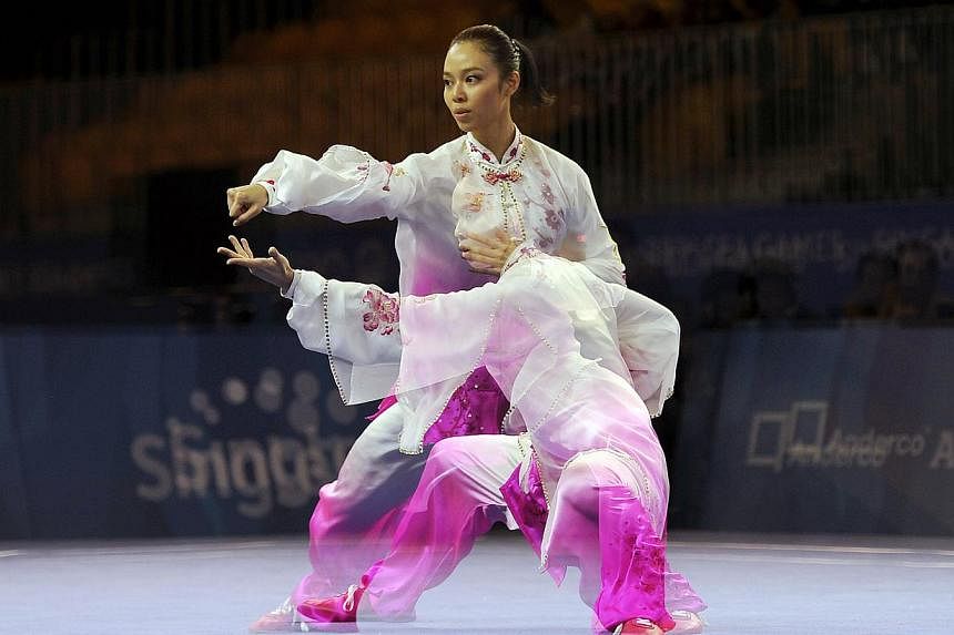 Indonesian taijiquan exponent Lindswell Kwok at the 28th SEA Games. -- PHOTO: REUTERS