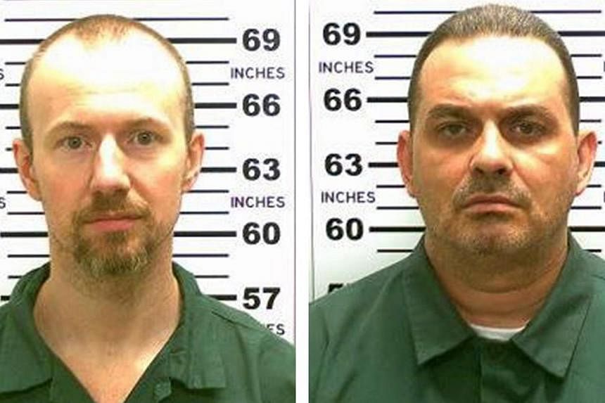 New York State Police handout composite image showing convicted murderers David Sweat (left) and Richard Matt (right) who escaped from the maximum security Clinton Correctional Facility in Dannemora, New York, USA, on June 6, 2015. -- PHOTO: EPA