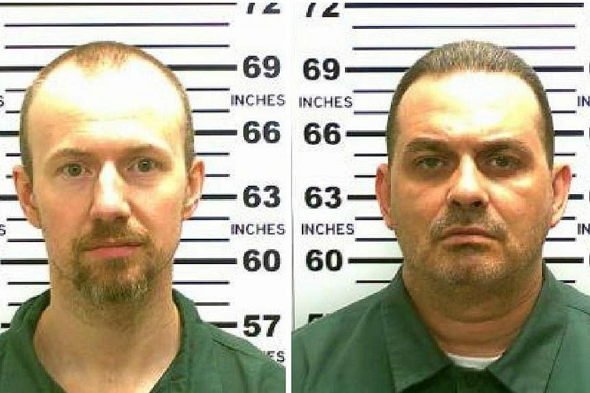 Killers Richard Matt (right), 48, and David Sweat (left), 34, sneaked out of the all-male Clinton Correctional Facility in Dannemora, New York, sometime between 5th to 6th June, 2015 .&nbsp;-- PHOTO: REUTERS