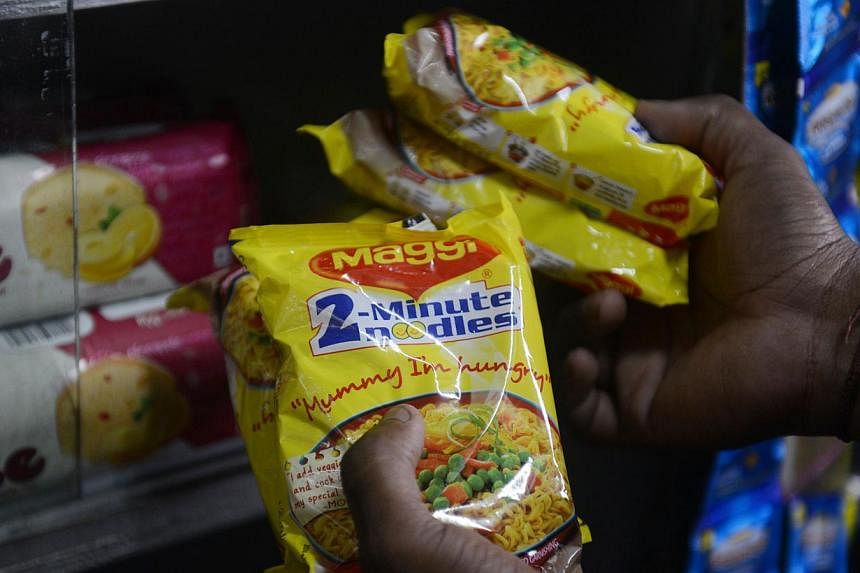 The United States Food and Drug Administration (FDA) is testing samples of a Nestle instant noodle brand that was recalled from stores across India last week. -- PHOTO: AFP