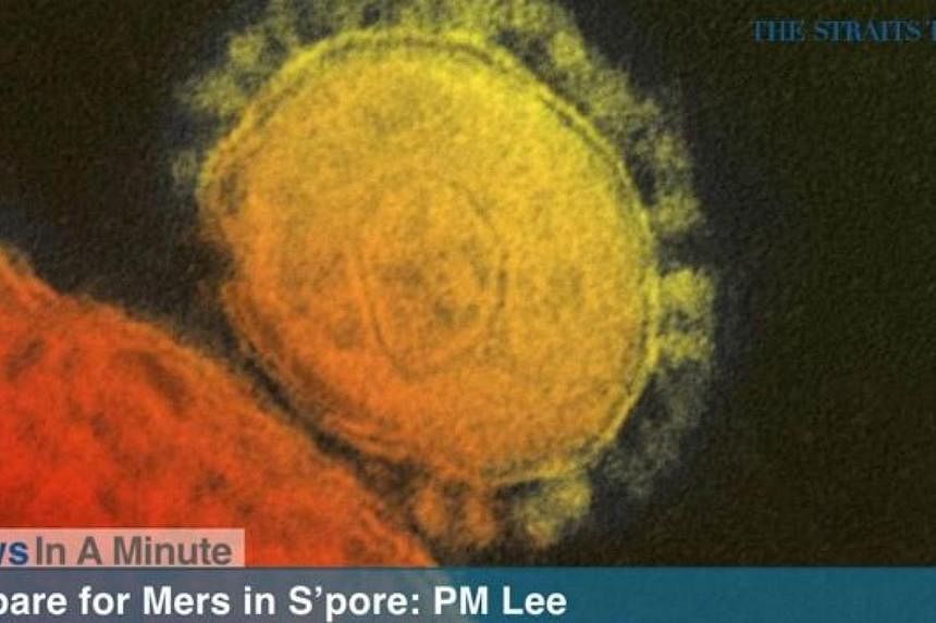In today's The Straits Times News In A Minute video, Prime Minister Lee Hsien Loong says it is just a matter of time before the first case of the Middle East respiratory syndrome is detected in Singapore. -- SCREENSHOT: RAZER.TV