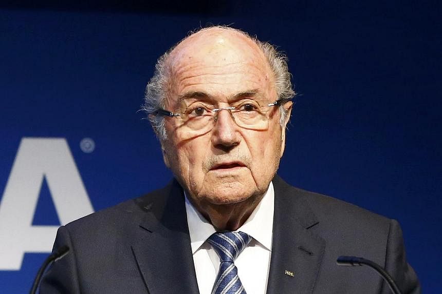 Fifa president Sepp Blatter addresses a news conference at the Fifa headquarters in Zurich, Switzerland, on June 2, 2015. -- PHOTO: REUTERS