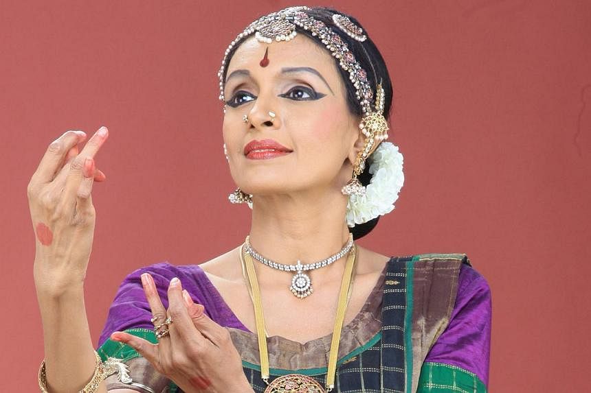 Dancer Priyadarsini Govind from Chennai entered in a multi-coloured costume and was adorned with jewellery that typically mark a bharatanatyam dancer. -- PHOTO: ESPLANADE THEATRES ON THE BAY