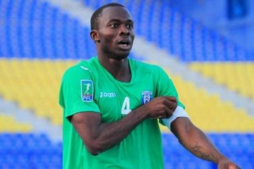 Nigerian defender David Oniya (above) collapsed on the pitch and died after playing just a few minutes of a local friendly in Malaysia on Saturday, reports said. -- PHOTO: TWITTER