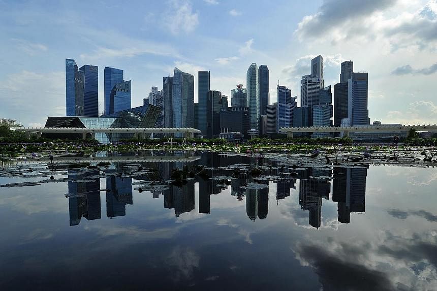 Skyline of the Central Business District (CBD) on June 4, 2015. -- PHOTO: LIM YAOHUI FOR THE STRAITS TIMES&nbsp;