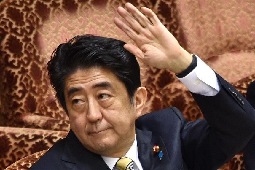 Support for Japanese Prime Minister Shinzo Abe's cabinet has fallen to the lowest level since he took office in 2012, to just over 40 per cent, with nearly two-thirds of voters opposed to his muscular defence policy that would end a self-imposed ban 