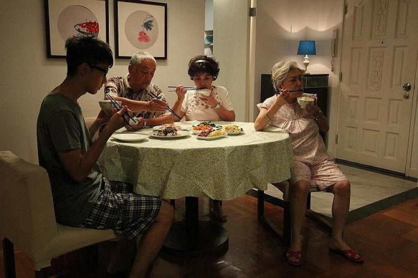 Family time: (From far left) Babyjohn Choi, Kenneth Tsang, Petrina Fung Bo Bo and Susan Shaw.