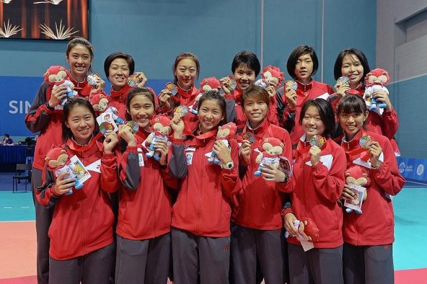 The women's team made a breakthrough by winning bronze, the Republic's first volleyball medal at the SEA Games in 34 years.