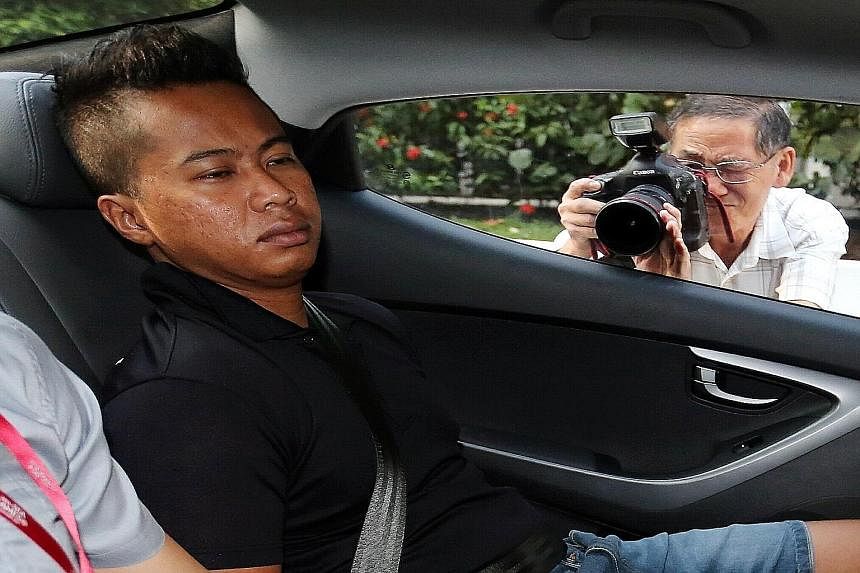 Ashyik is accused of damaging a Toh Guan Road flat in connection with an illegal loan taken by the victim's neighbour. ST PHOTO: WONG KWAI CHOW