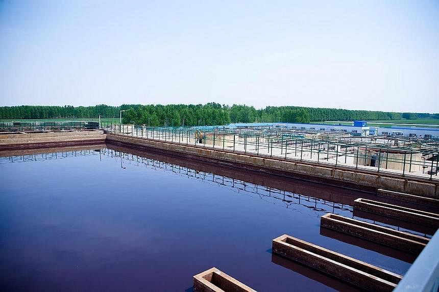 United Envirotech's wastewater treatment facility. The company conducts most of its business in China. Its share price has risen by 7.8 per cent over the past 12 months.