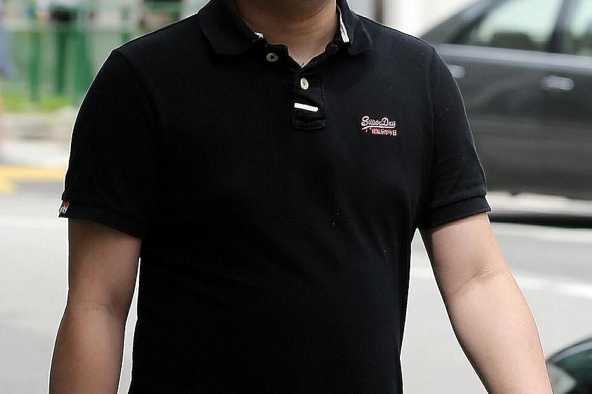 Koh Guan Seng, Kelvin Lim Zhi Wei, Kam Kok Keong (above) and Lim Hong Ching, employees of the now-defunct Mobile Air phone shop, have been charged with cheating. 
