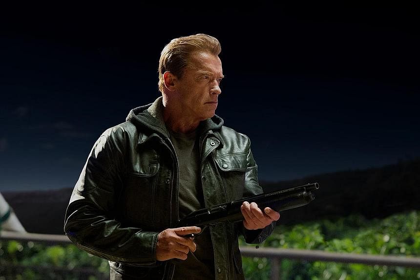 The character of Sarah Connor is back in the form of Emilia Clarke (left) in Terminator Genisys. Arnold Schwarzenegger, who starred in the first two Terminator films, returns as the protector cyborg in the fifth movie, Terminator Genisys.