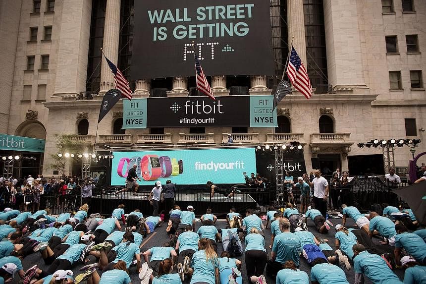 Fibit organised a workout outside the New York Stock Exchange after the company's initial public offering.