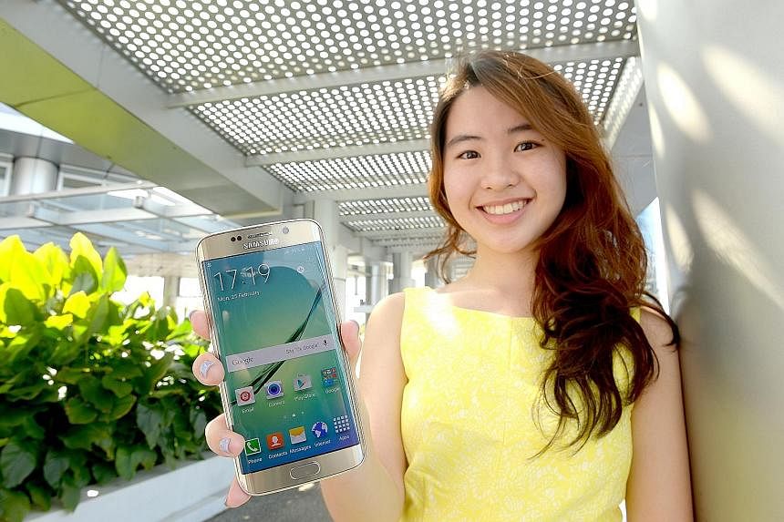 Ms Stacy Foo is one of the winners of a Samsung Galaxy S6 Edge 4G+ smartphone.