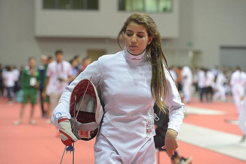 Najlaa Al Sharki, the only Syrian competing in the Asian Fencing Championships here, has had training disrupted in her war-torn homeland.