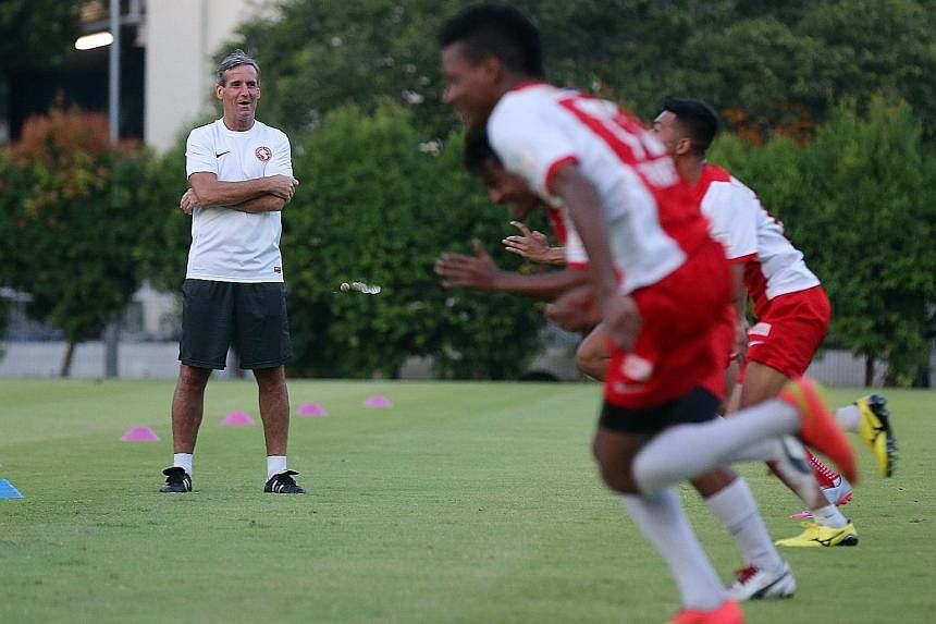 Raab was roped in last year as the SEA Games team's fitness coach. He has since taken on the role of preparing the Courts Young Lions for the resumption of the S-League.