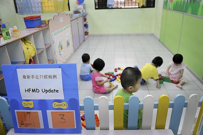 Currently, all parents with Singapore citizen children enrolled in childcare centres qualify for a basic subsidy of $300 a month.