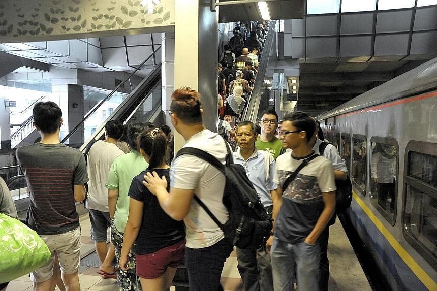 The Shuttle Tebrau, launched last Wednesday, offers seven trips a day in each direction. Checks by The Straits Times on Friday evening and yesterday morning found the carriages packed.