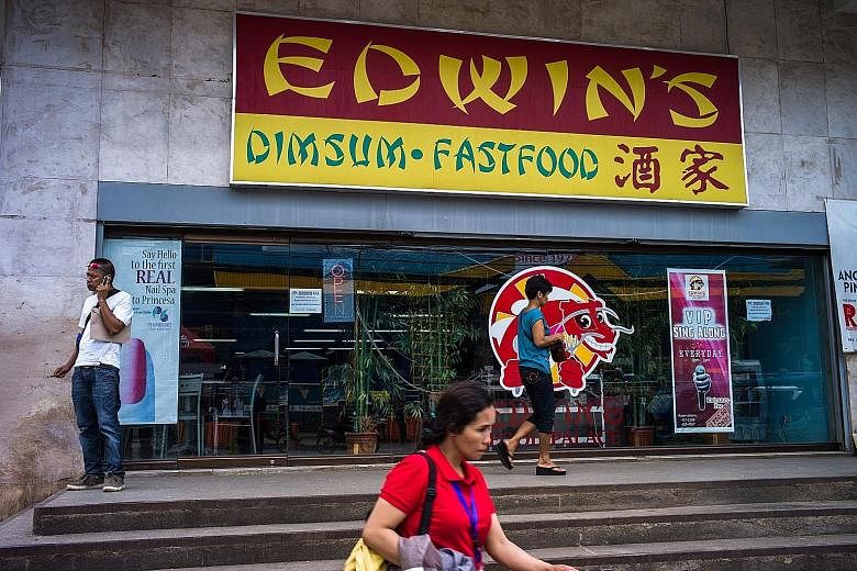 Edwin's, a restaurant in Puerto Princesa, owned by Mr Edwin Tan, the president of the Palawan Filipino Chinese Chamber of Commerce. Among the prominent businessmen in the Philippines are ethnic Chinese.