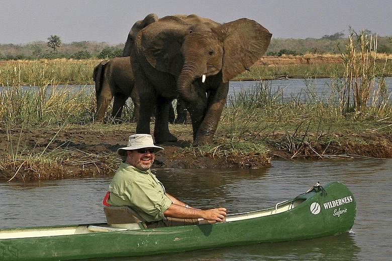 Mr Matthew D. Upchurch, chief executive of global travel network Virtuoso, on the Zambezi river in Zimbabwe.