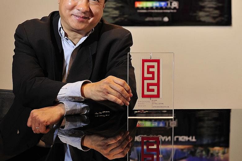 Light10 Industries CEO Jerry Tan says his firm is spearheading the concept of transmedia. Instead of using light just to light up places, it can perform other things, such as sending messages.