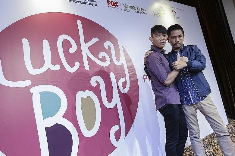 Lucky Boy stars Wang Weiliang (left) and Chew Chor Meng.