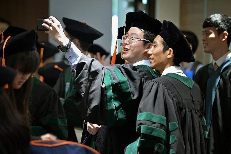 Students from Duke-NUS Graduate Medical School attending their graduation ceremony in May. The TeamLEAD learning system developed at the school has gained widespread recognition.