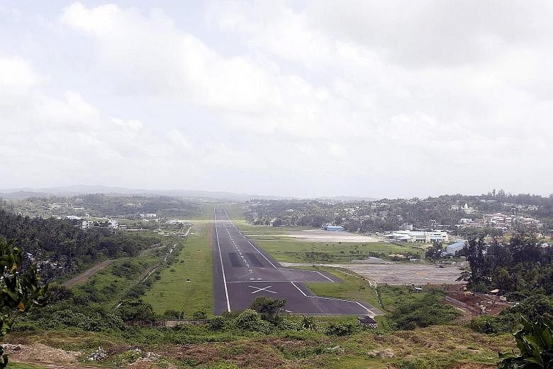 The military runway at Port Blair airport. The arrival of four warships at Port Blair signals the transformation of the island chain into a key plank in India's strategy to counter China's naval presence in the Indian Ocean.