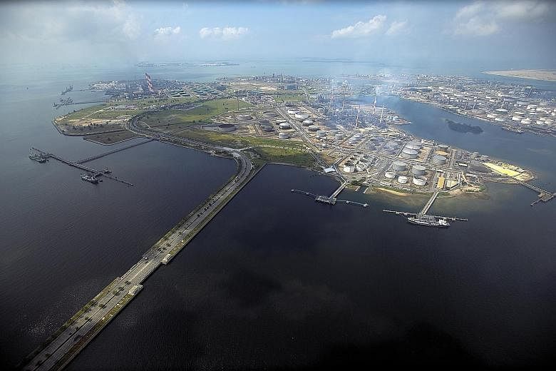 The reclaimed 3,000ha Jurong Island - an amalgamation of seven offshore isles - was formed in 2009. It is home to more than 100 companies - including leading industry players BASF, ExxonMobil, Mitsui Chemicals, Shell and Sumitomo Chemicals - with inv