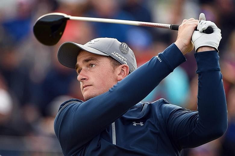 Ireland's Paul Dunne teeing off in the third round of the British Open. He had led Masters and US Open winner Jordan Spieth by a shot going into yesterday's delayed final round.