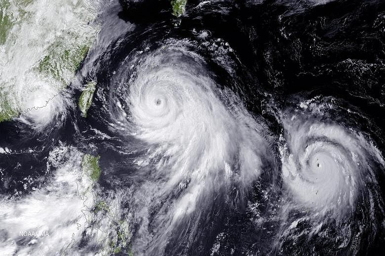 The world is seeing more extreme weather - from (clockwise from above) a heatwave in Japan to cyclones in parts of Asia and drought in the US.