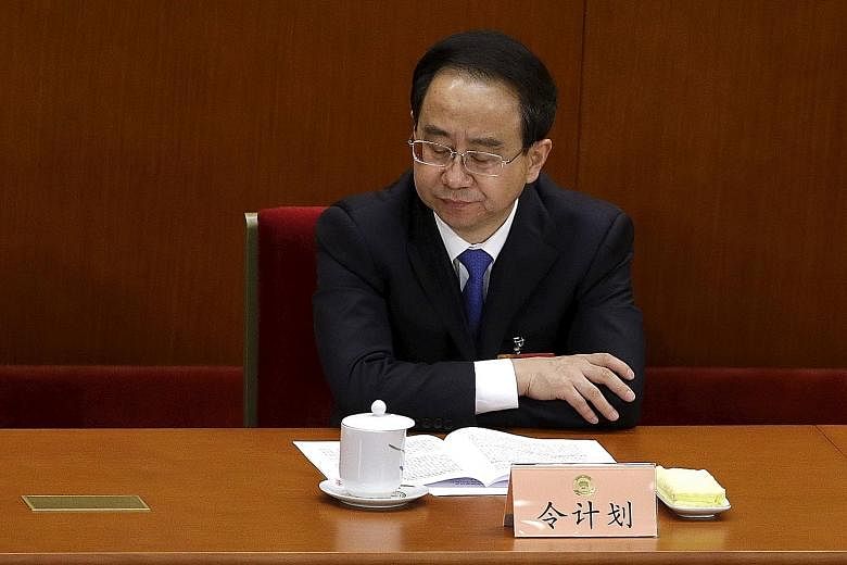 Mr Ling Jihua at a Beijing meeting in this March 2013 file picture. He is one of the highest ranked politicians nailed under China's current corruption crackdown.