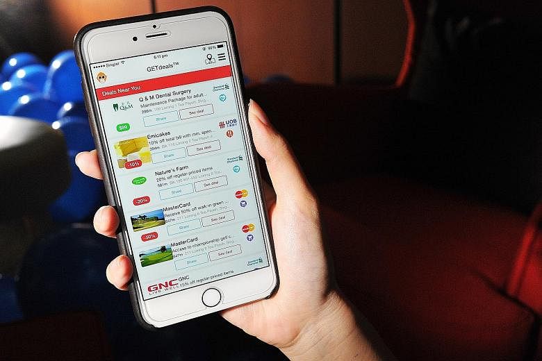 The GETdeals app lists offers in areas such as food and beverage and shopping.