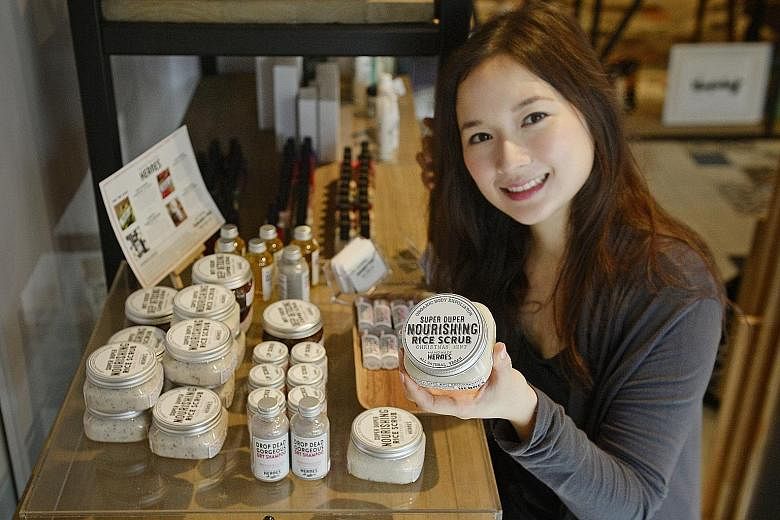 Ms Lynsey Lim's Handmade Heroes line includes lip balms and body scrubs.