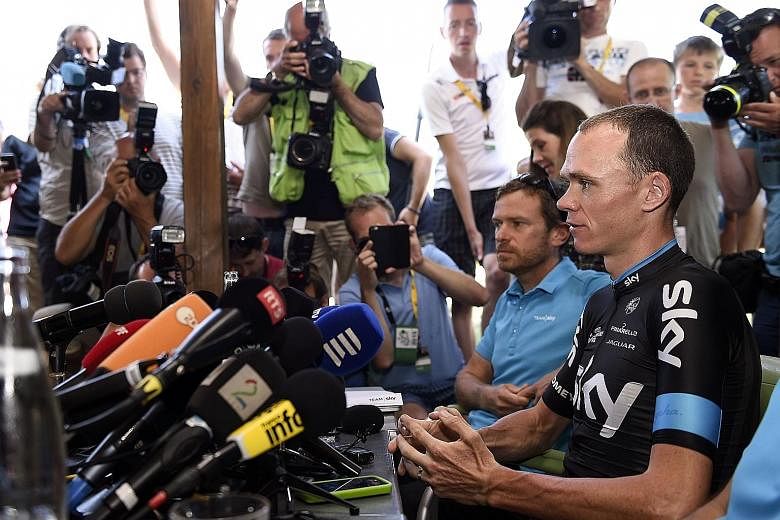 Chris Froome, speaking at a press conference during a rest day, has not been able to put to rest speculation from certain media about his possible drug-taking.