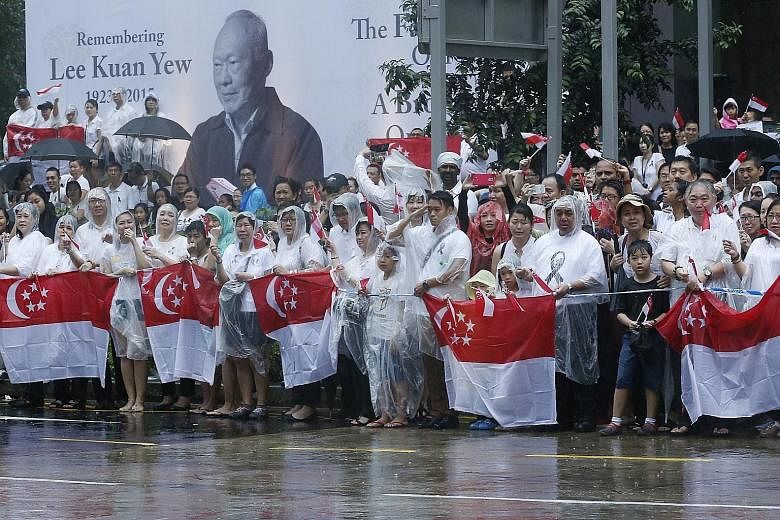 PM Lee with founding Prime Minister Lee Kuan Yew in a photo taken in 2012. The late Mr Lee was very good at giving his successors "room to do things their way", said PM Lee.