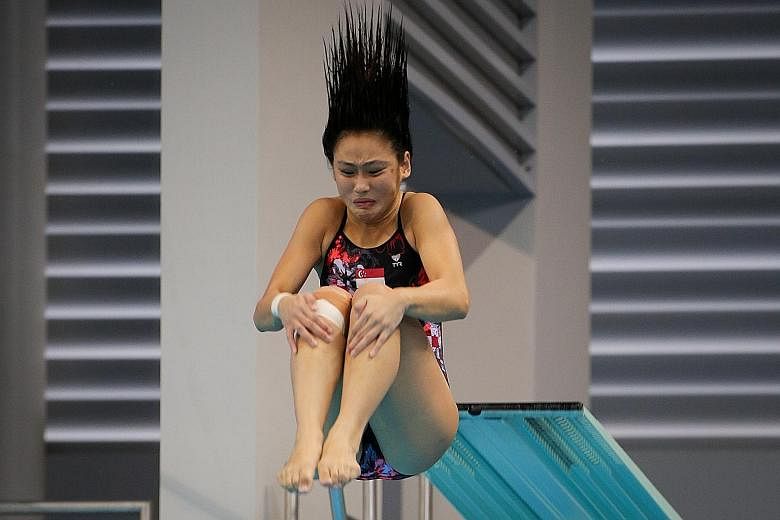 Fong Kay Yian on her way to a bronze in the 3m springboard at last month's SEA Games. Steady progress means Singapore divers are now No. 2 in the region.