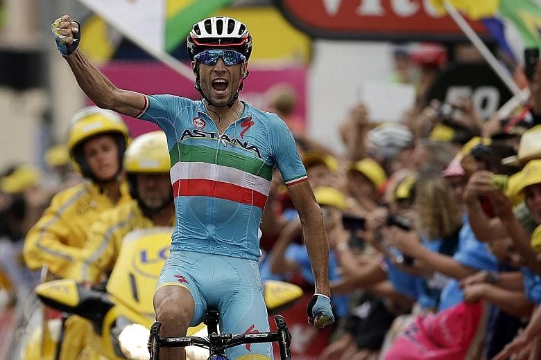 Nibali (above) insisted he did not take advantage of Froome's mechanical problem on Friday.