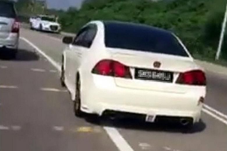 Netizens helped the owner of this Singapore-registered white Honda Civic to track down his vehicle after it was stolen at a car wash in Johor Baru on July 5.