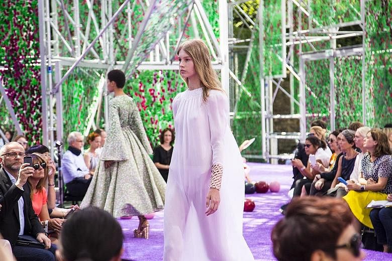 Sofia Mechetner, 14, on the runway for Dior.