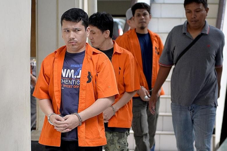 Ahmet Bozoglan at the North Jakarta District Court yesterday. He was jailed six years for trying to join the group led by wanted militant Santoso, and for entering Indonesia using a fake passport.