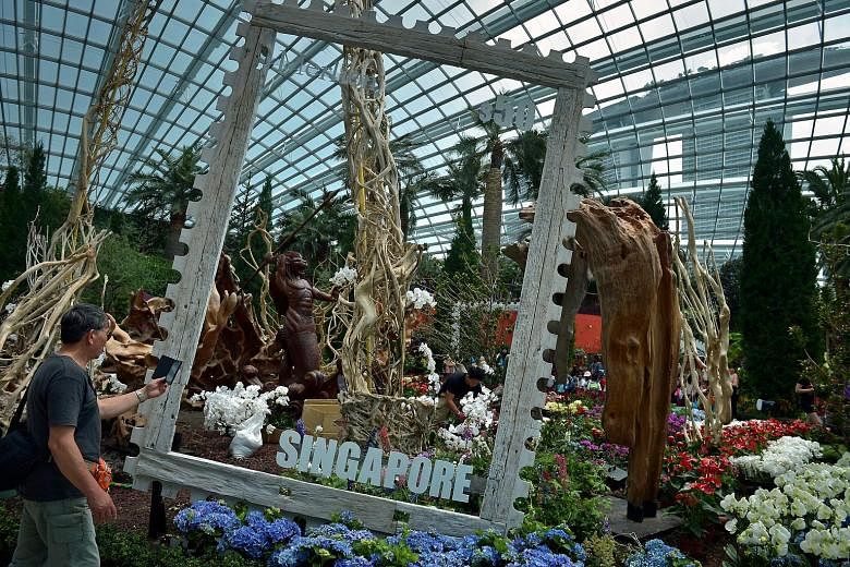 Ten Singapore legends, 10 floral showcases, more than 8,000 orchids. The SG50 floral display at the Flower Dome at Gardens by the Bay, entitled "From Tales to Legends: Discover Singapore Stories", which runs from today until Sept 13, features the leg